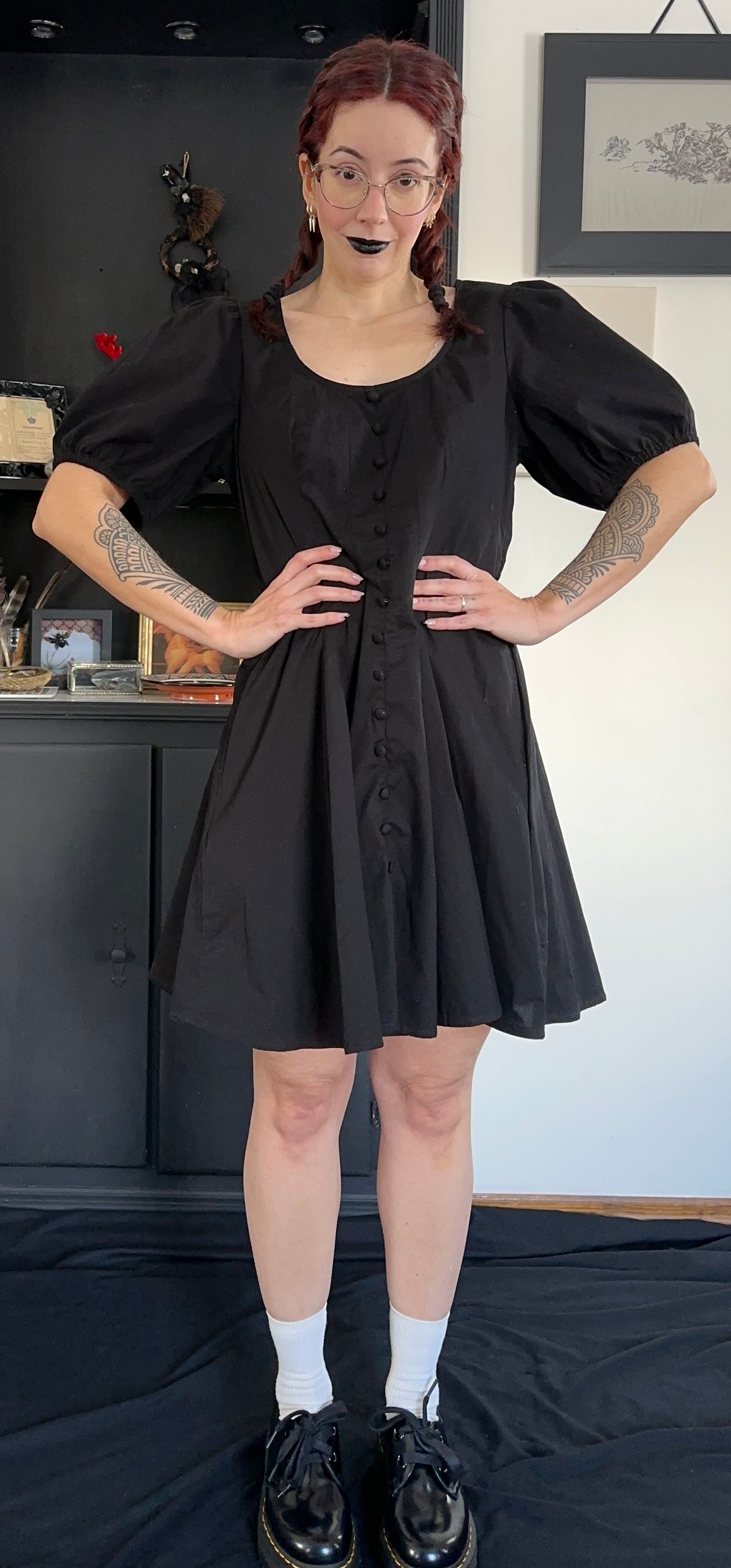 Puff Sleeve Cotton Dress SZ 8-10