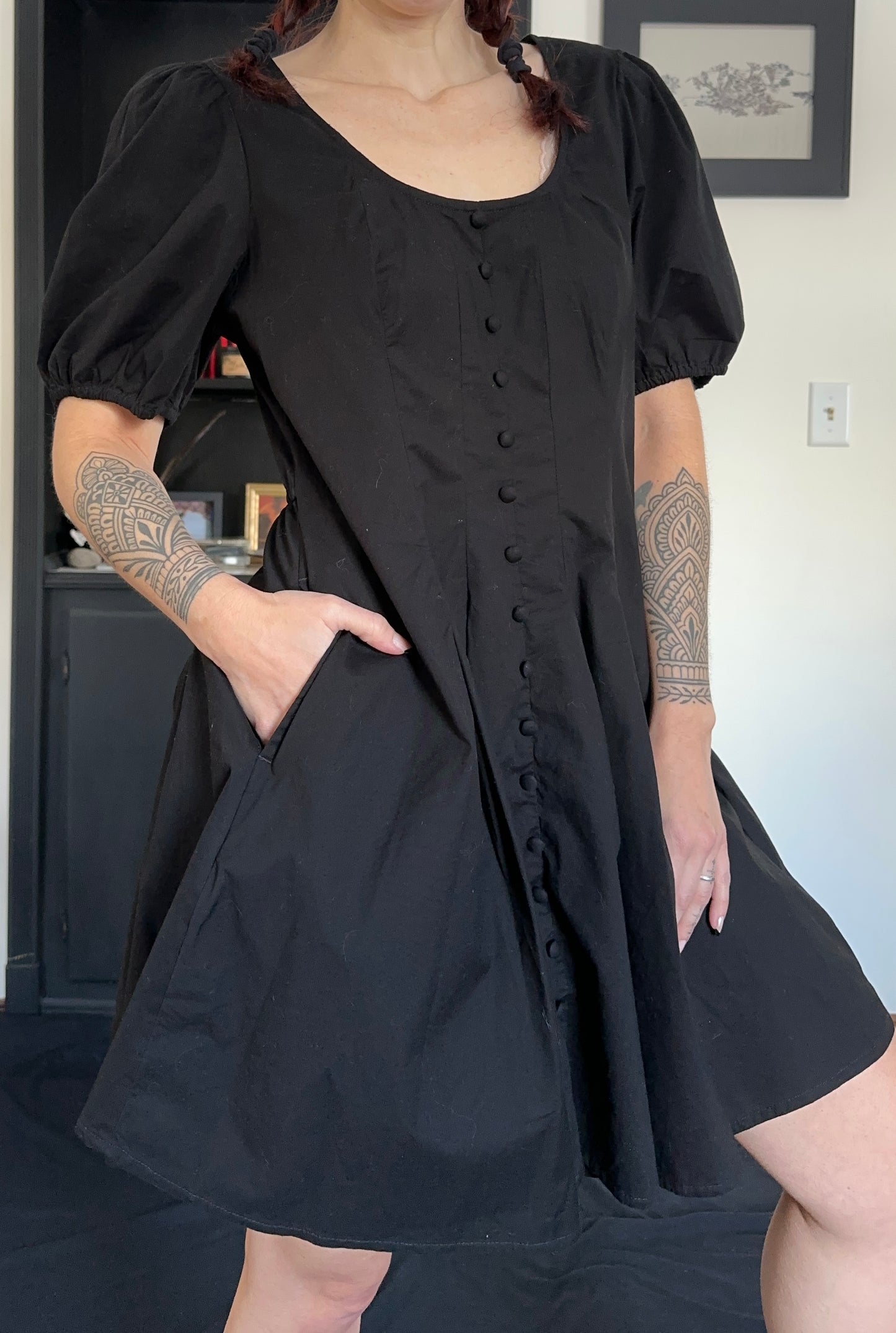 Puff Sleeve Cotton Dress SZ 8-10