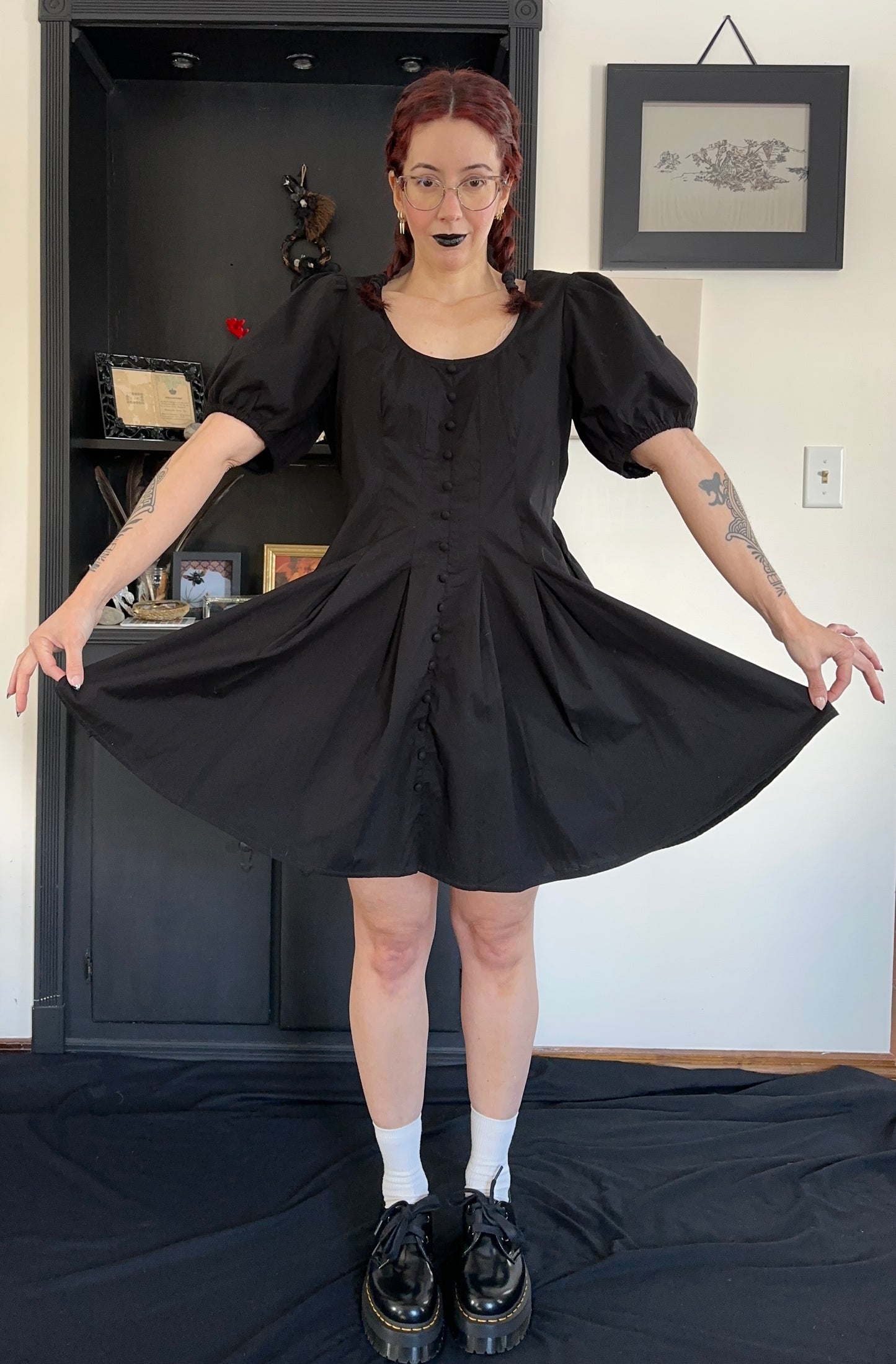 Puff Sleeve Cotton Dress SZ 8-10