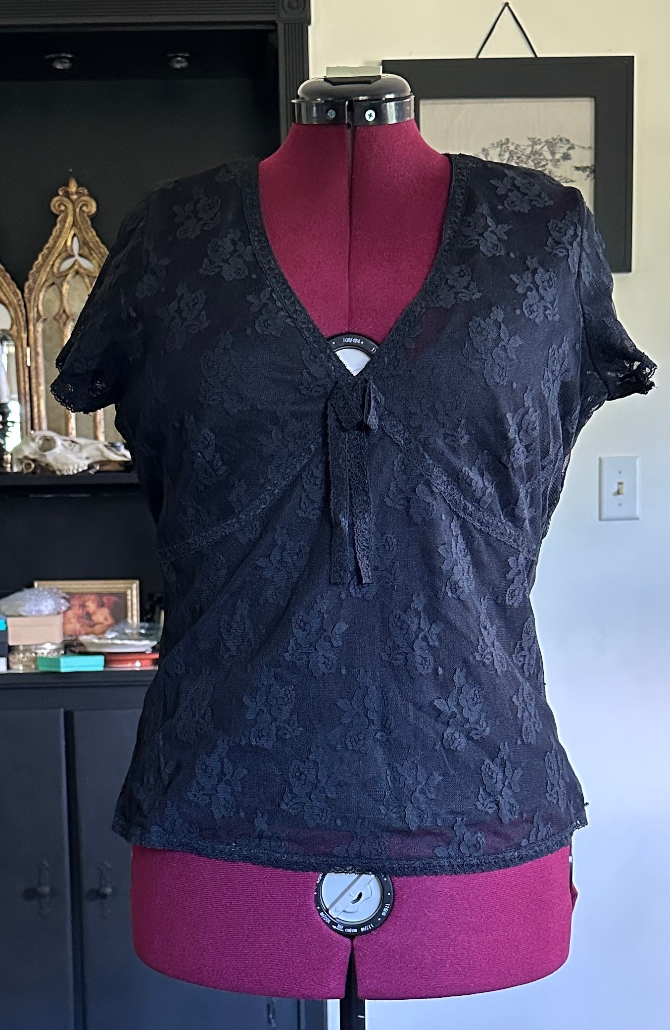 Lace Soft Goth Top XL
