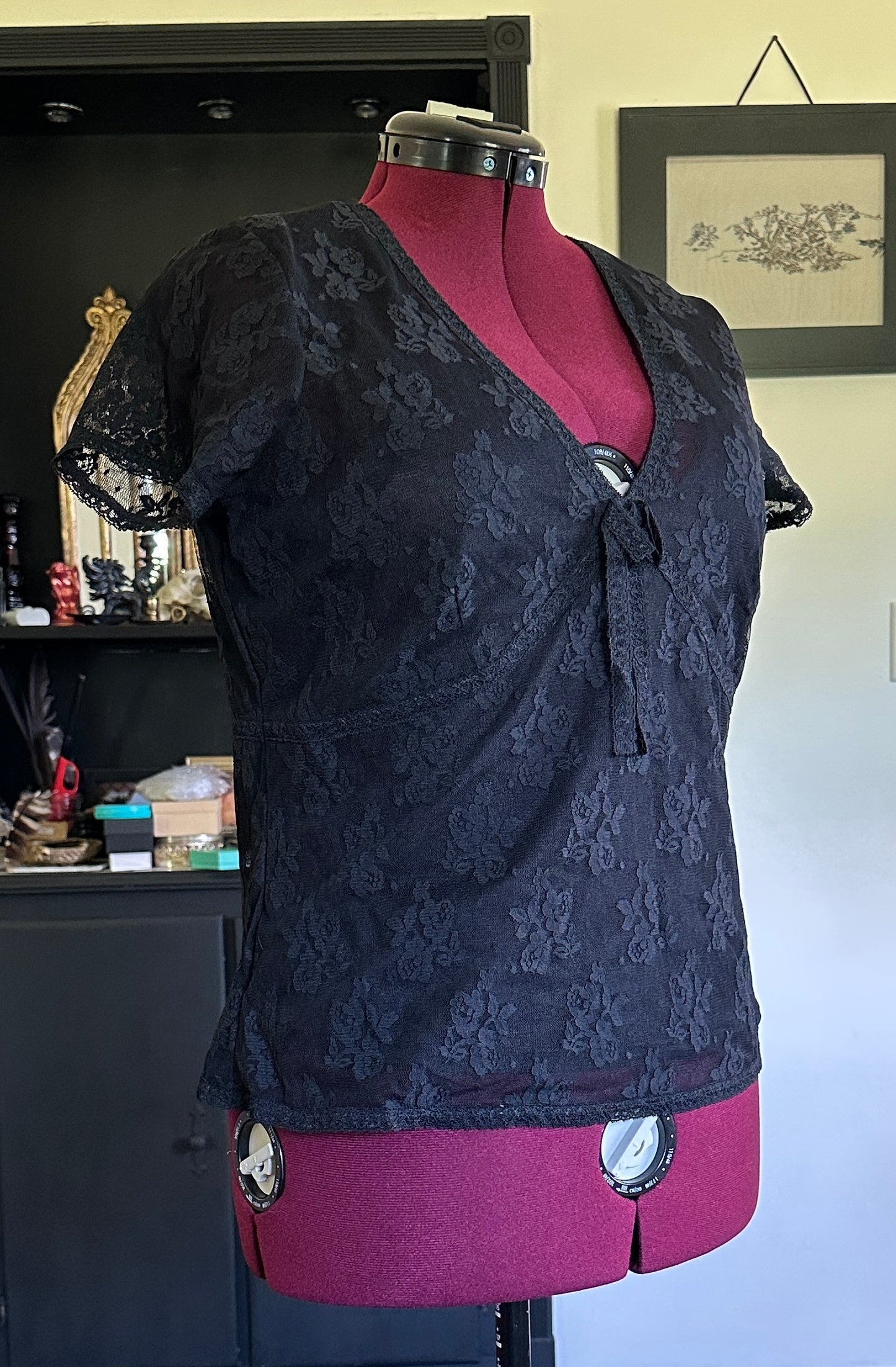 Lace Soft Goth Top XL
