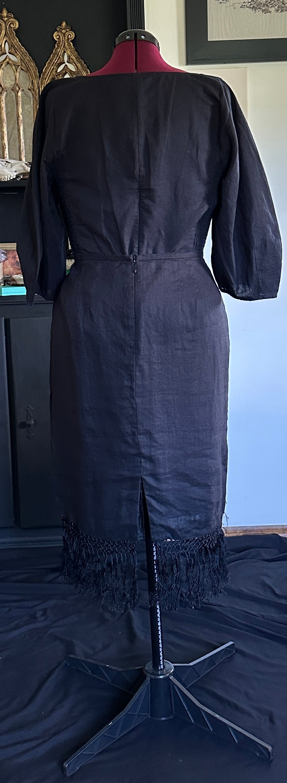 Embroidered Linen Skirt SZ 14
