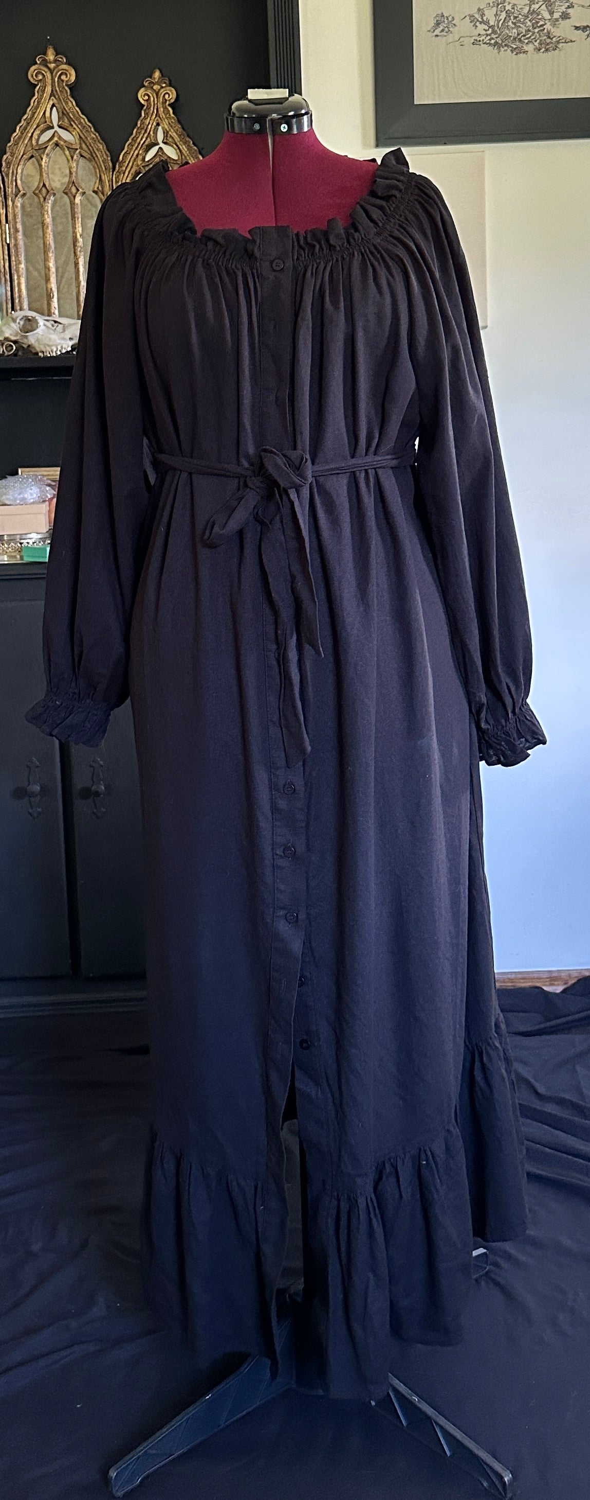 Linen Romantic Chemise Dress 2X - 3X