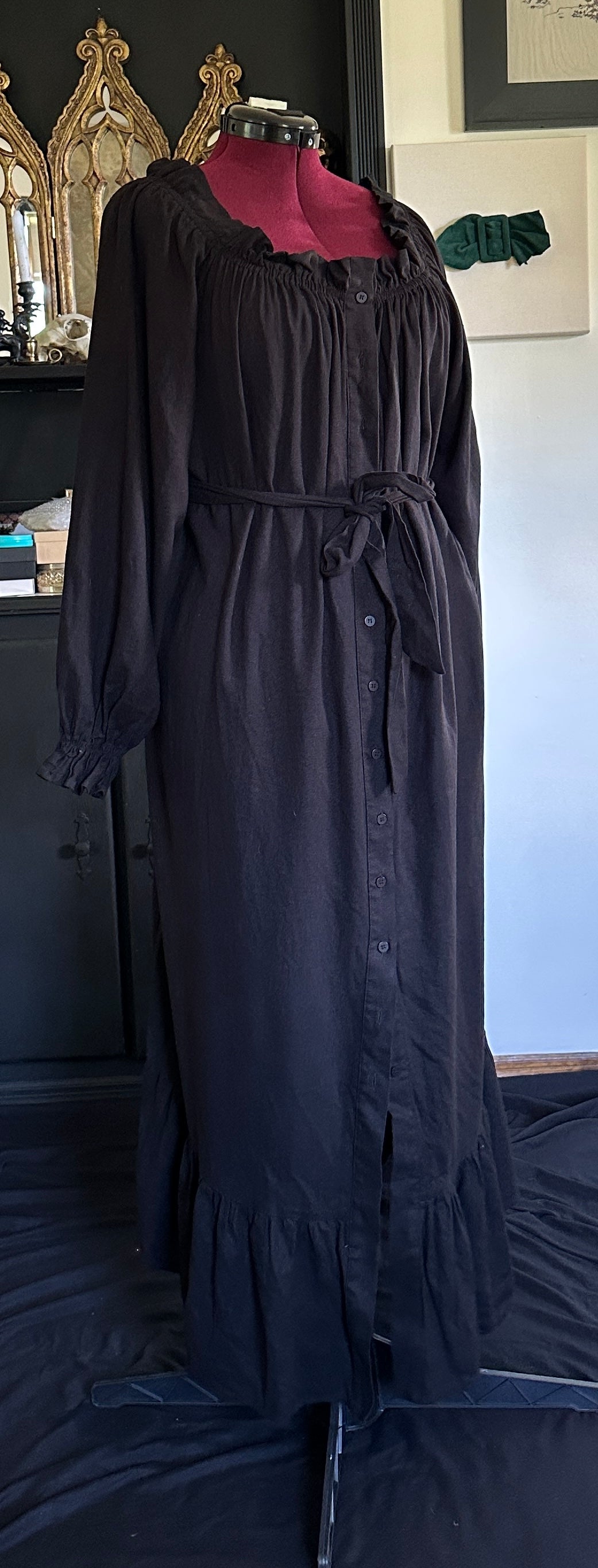 Linen Romantic Chemise Dress 2X - 3X