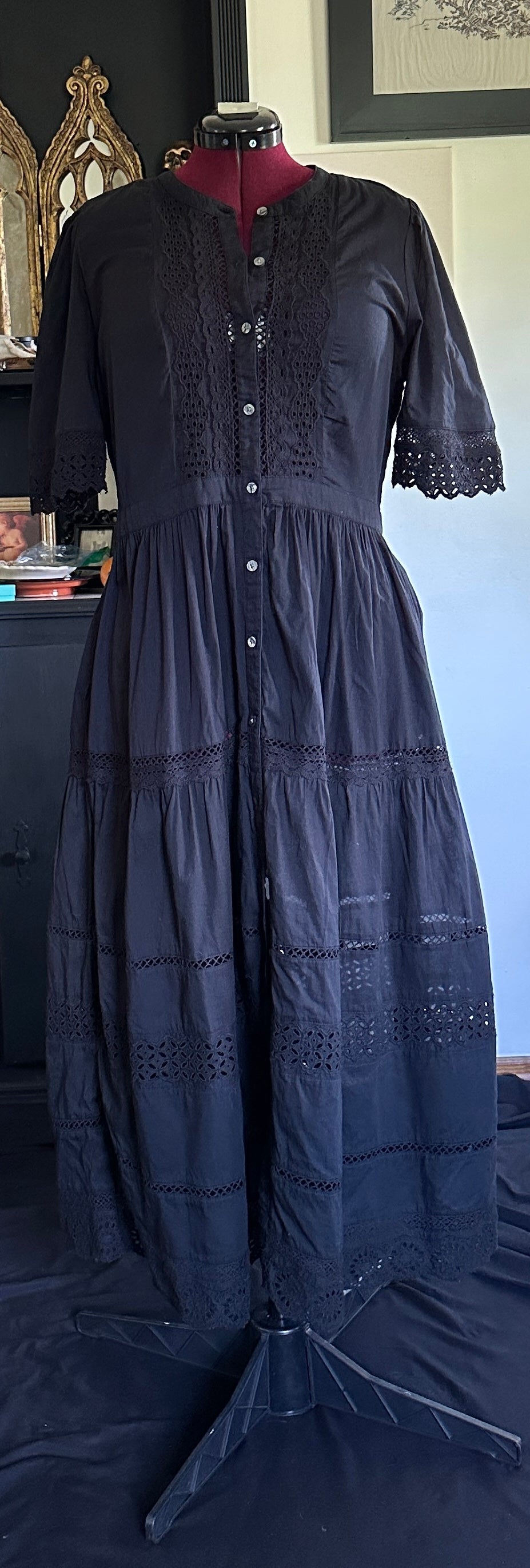 Cotton & Eyelet Dress L