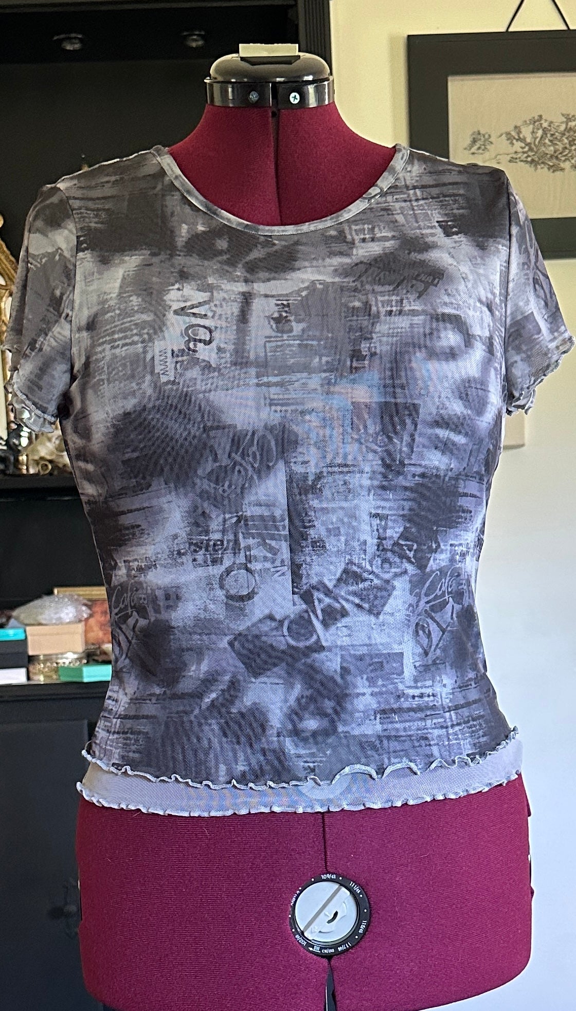 Y2K Graphic Mesh Tee