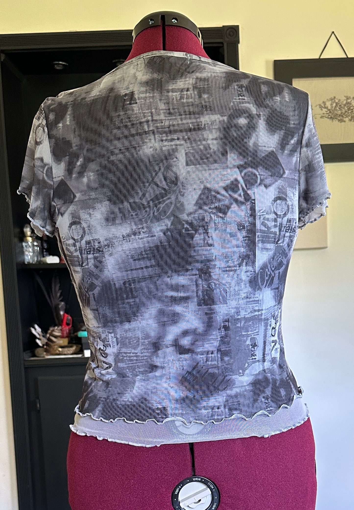 Y2K Graphic Mesh Tee