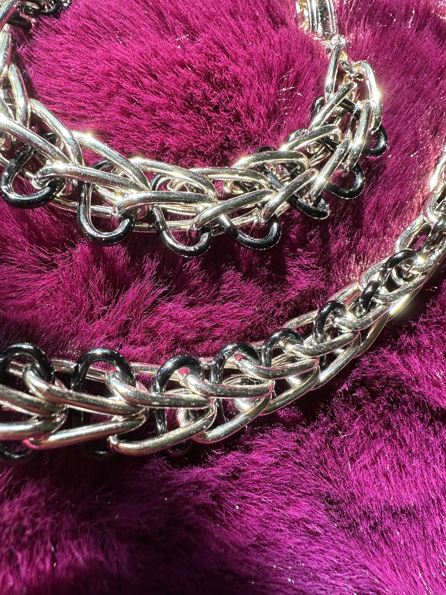 Vintage Chain Collar Necklace And Bracelet