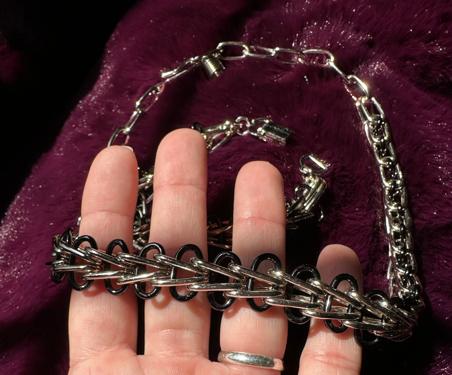 Vintage Chain Collar Necklace And Bracelet