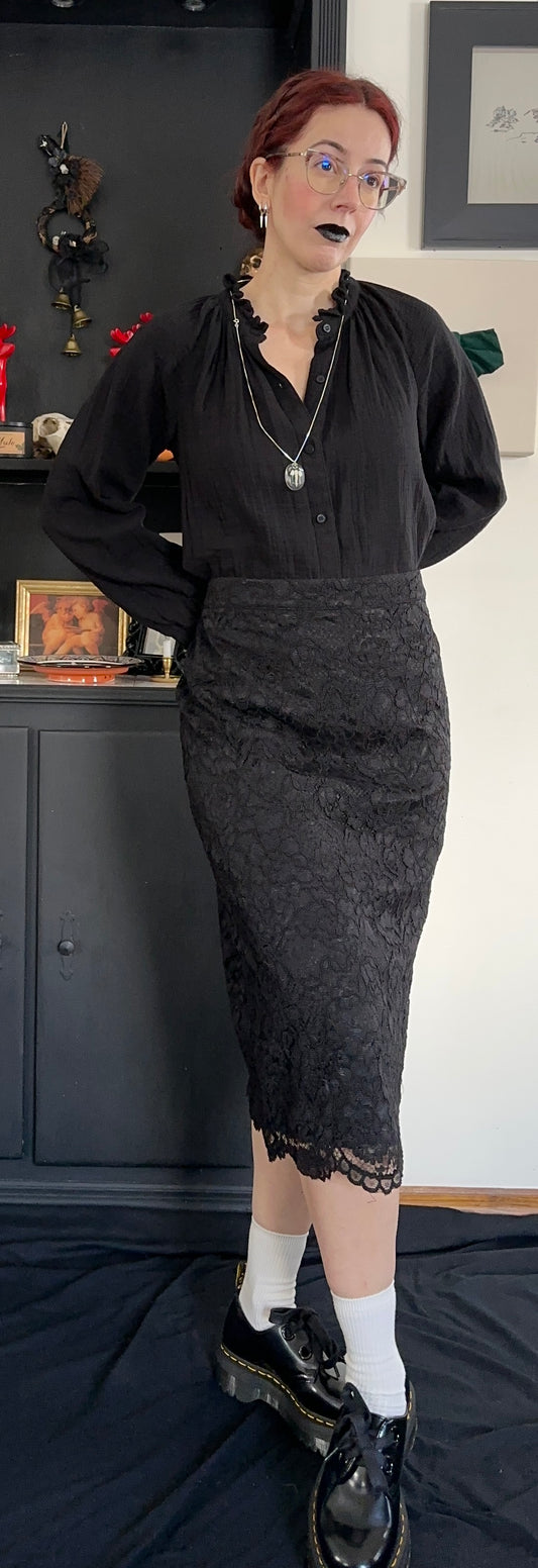Nanette Lepore Lace Skirt SZ 12