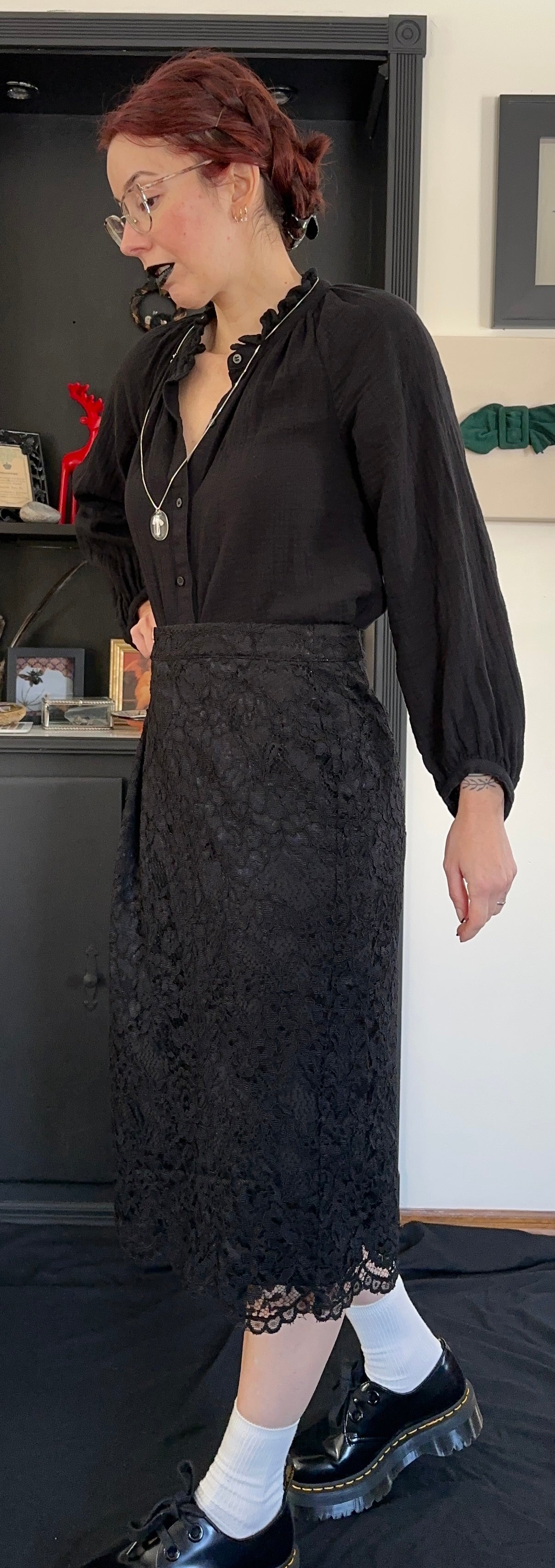 Nanette Lepore Lace Skirt SZ 12