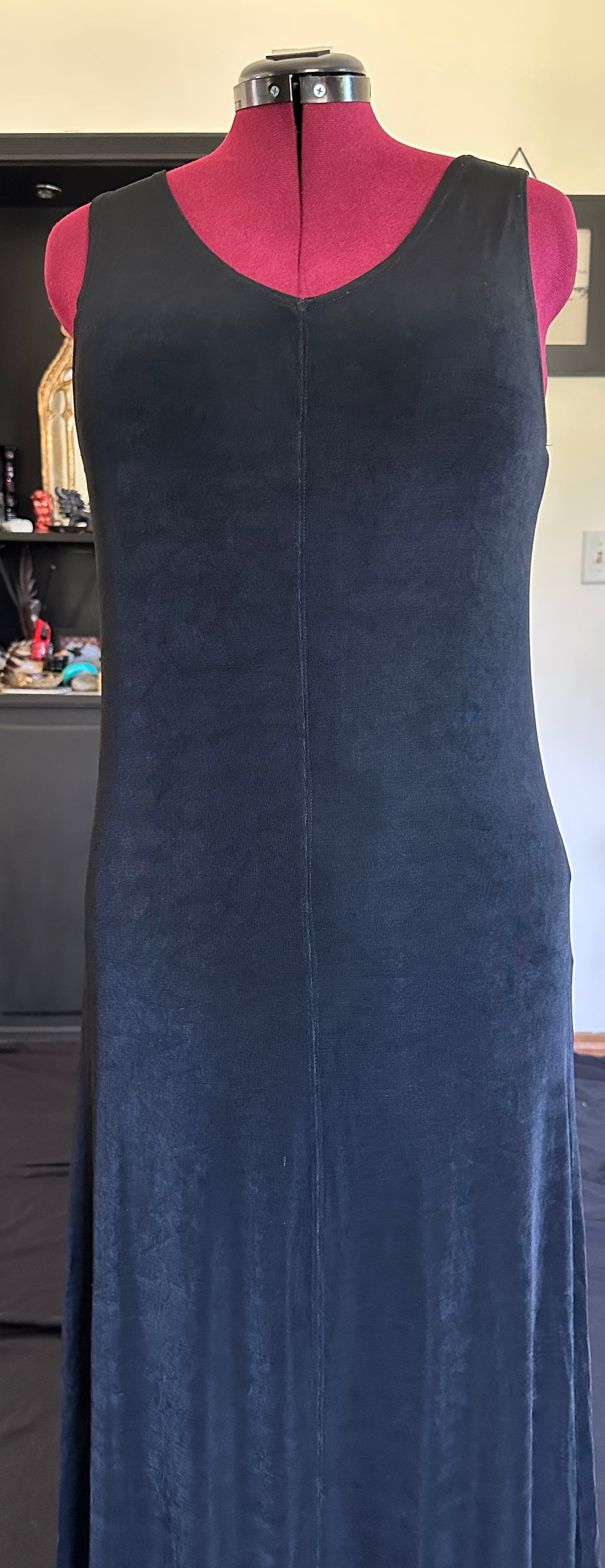 Modern Goth Ribbed Maxi Dress M-L