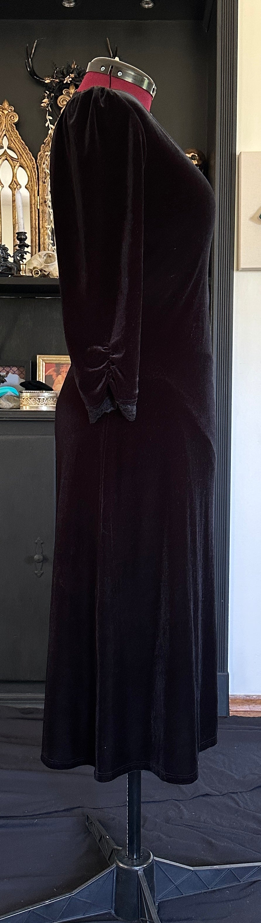 Velvet Wrap Front Cocktail Dress L