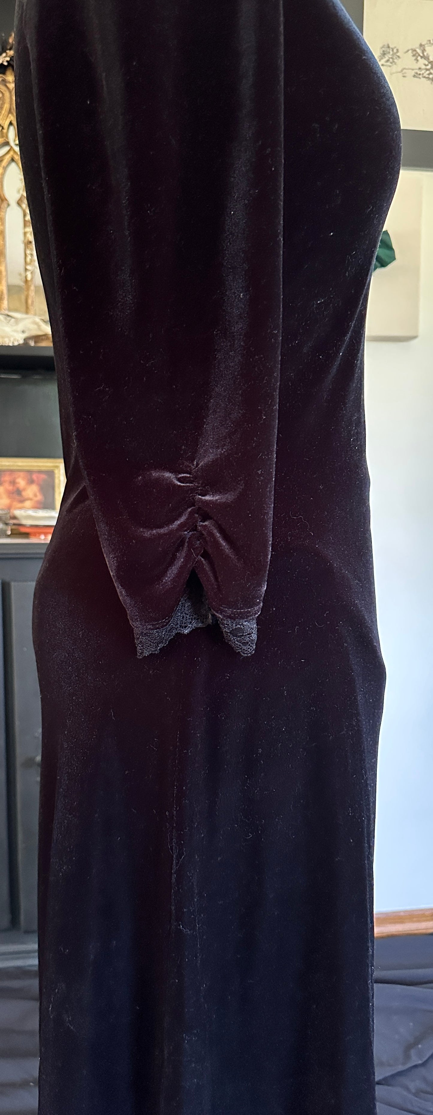 Velvet Wrap Front Cocktail Dress L