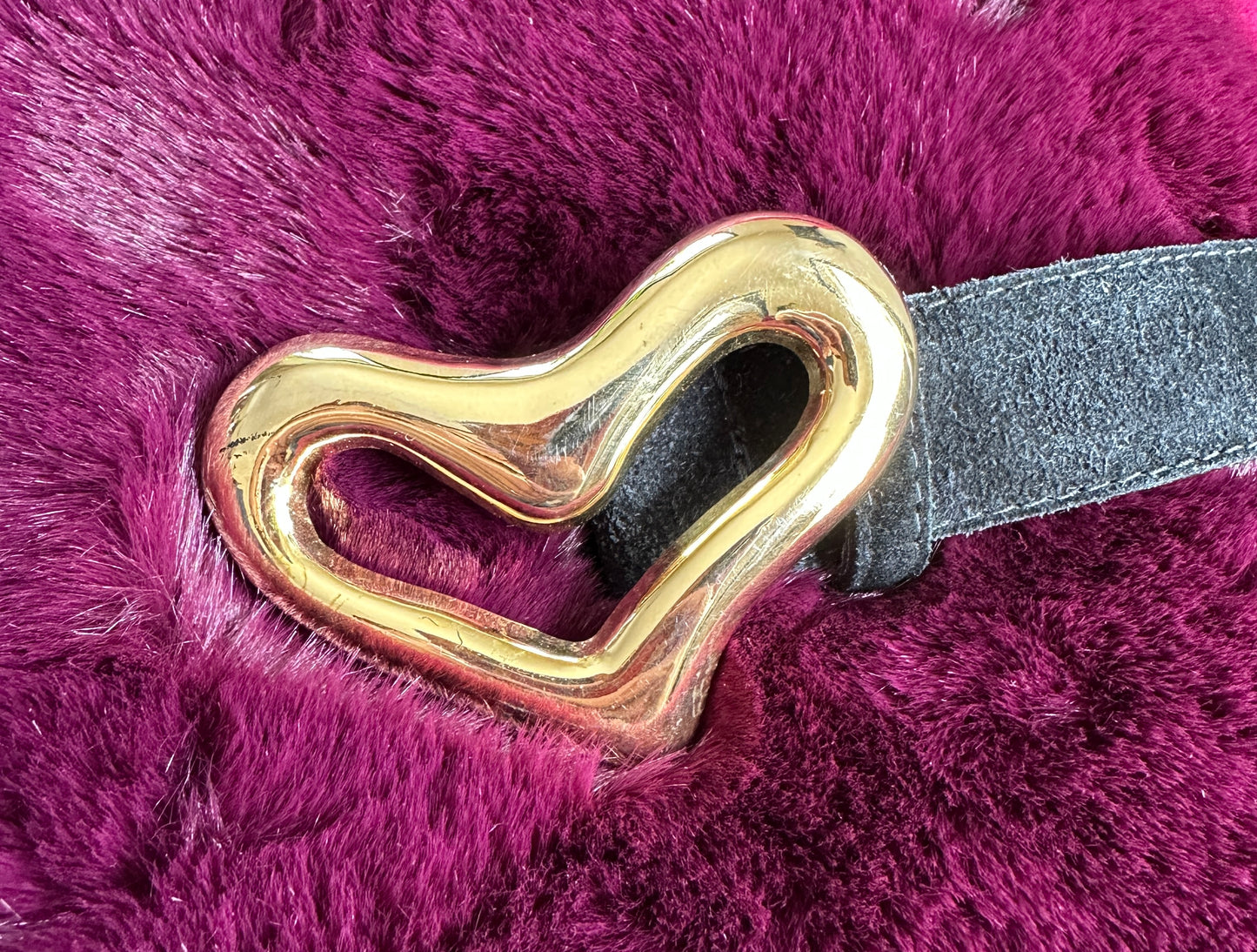 Suede Heart Belt L