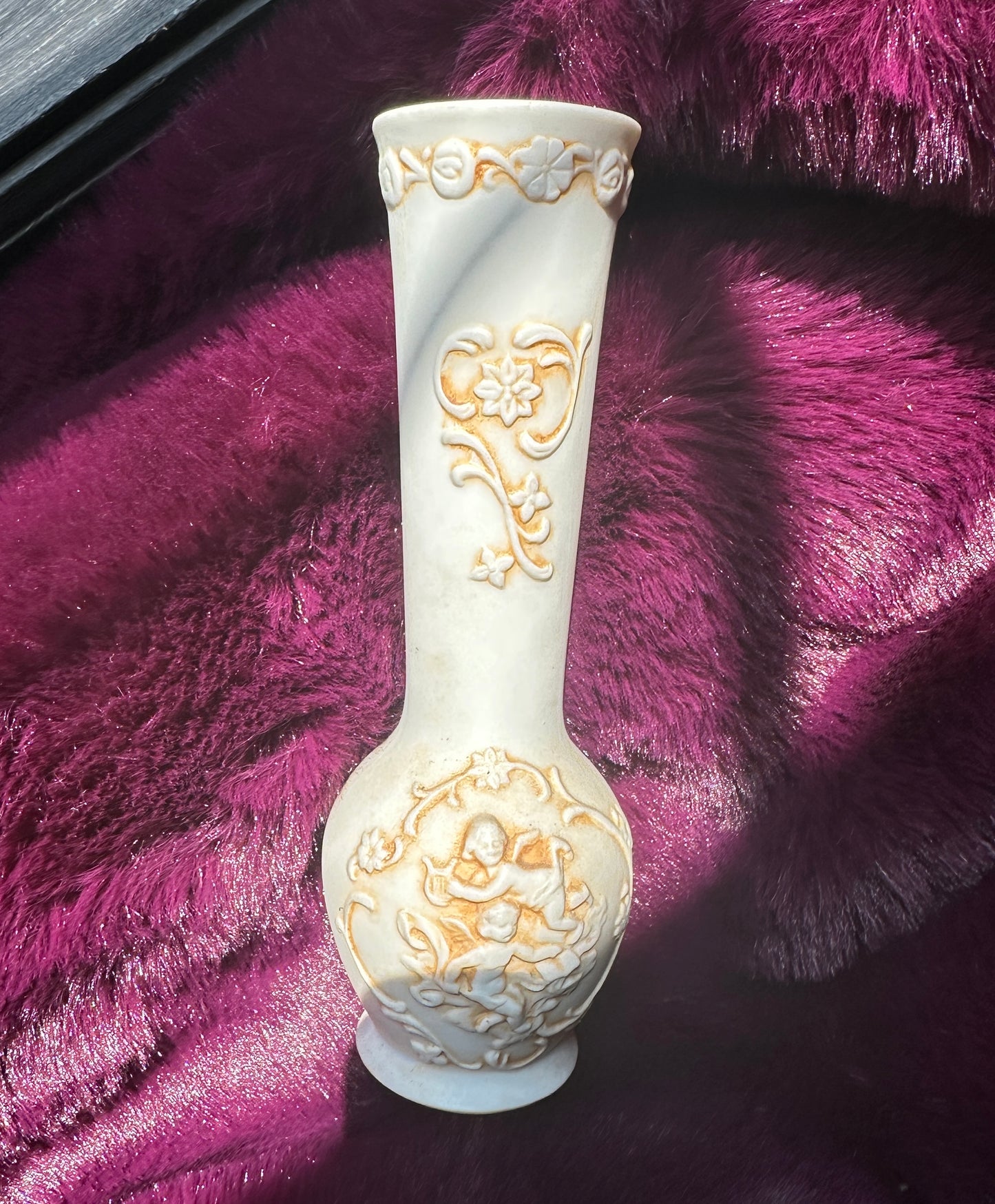 Vintage Cherub Bud Vase