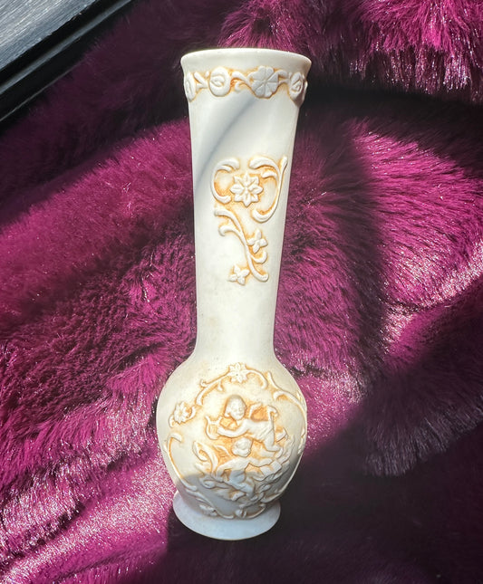 Vintage Cherub Bud Vase