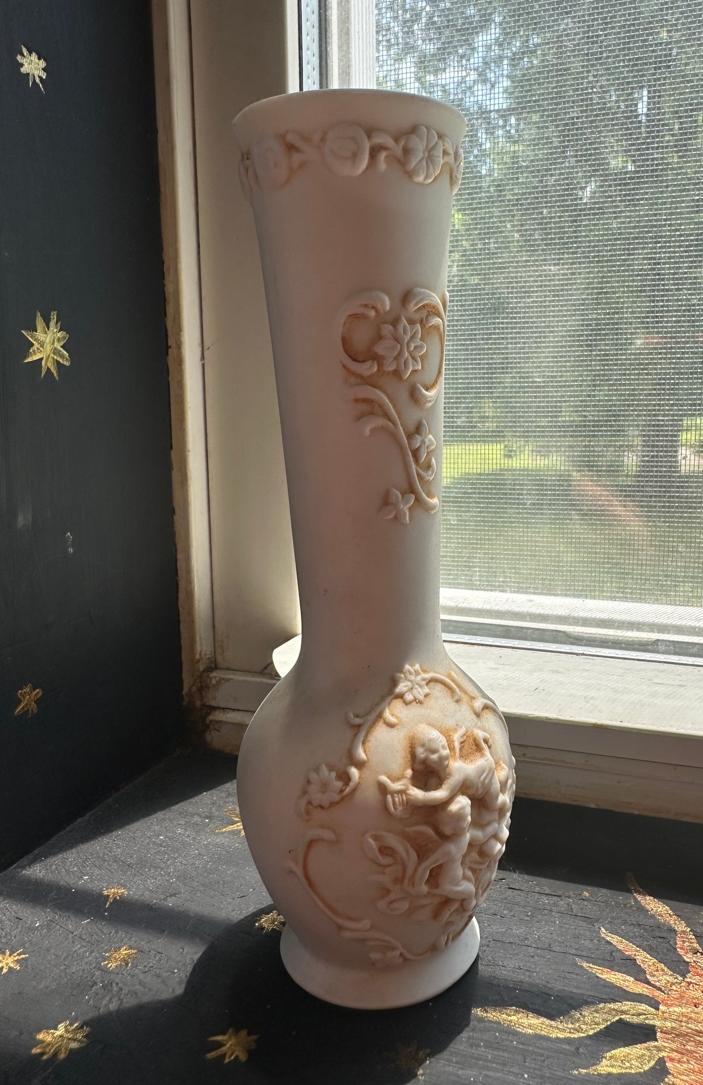 Vintage Cherub Bud Vase
