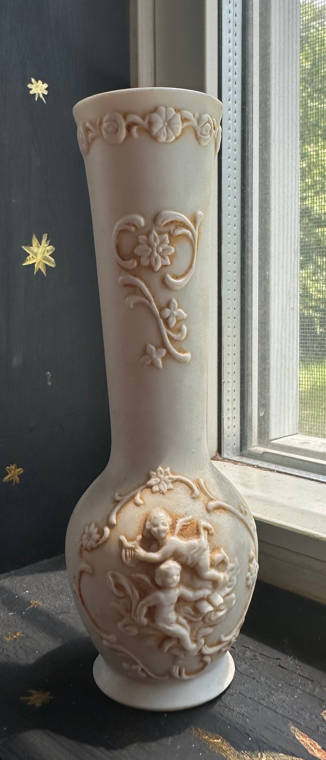Vintage Cherub Bud Vase