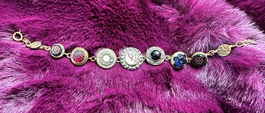 Victorian Button Bracelet 5.5" - 6.5"