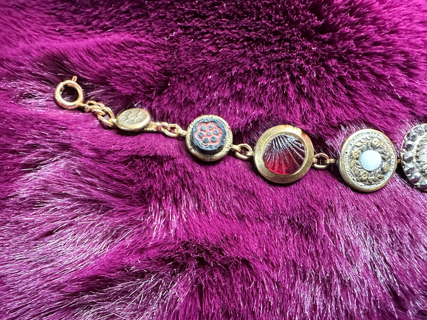 Victorian Button Bracelet 5.5" - 6.5"
