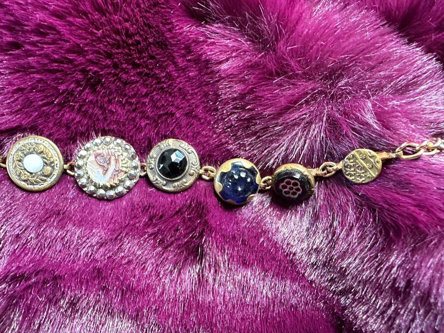 Victorian Button Bracelet 5.5" - 6.5"