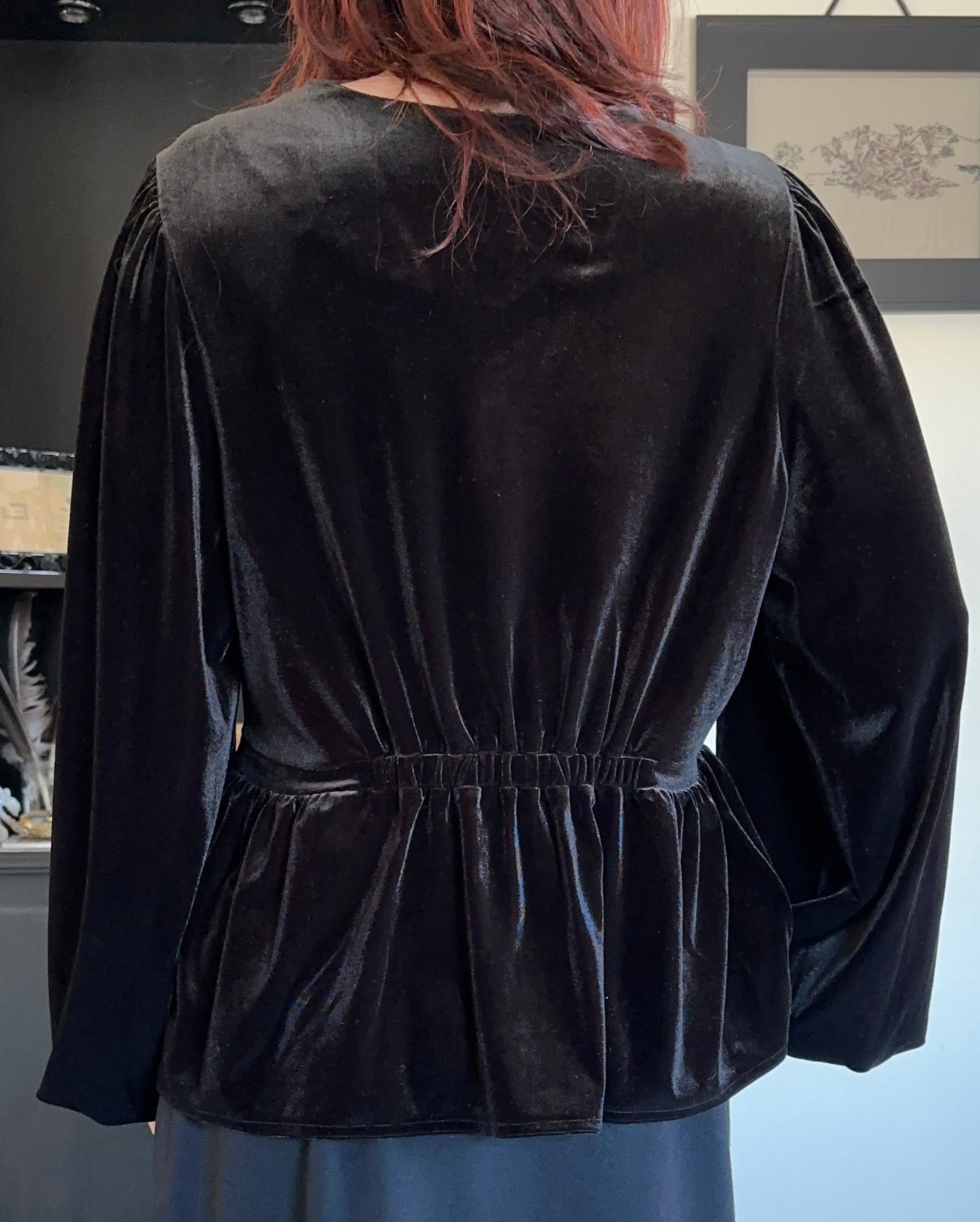Velvet 90s Goth Top L - XL