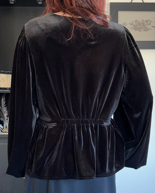 Velvet 90s Goth Top L - XL
