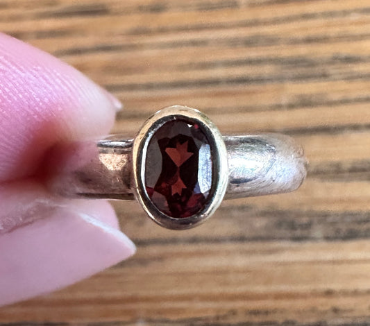 Stackable Garnet Ring
