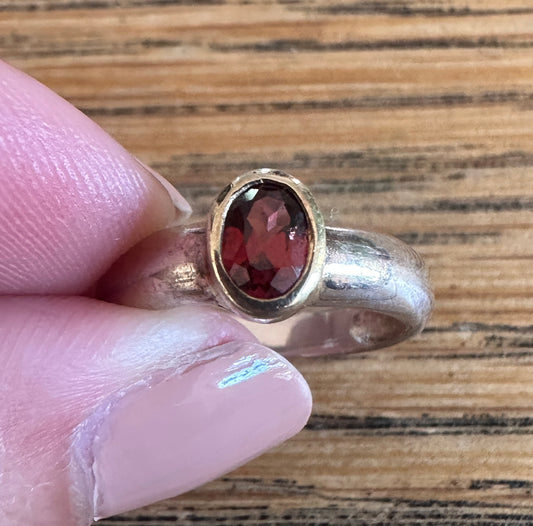 Stackable Garnet Ring