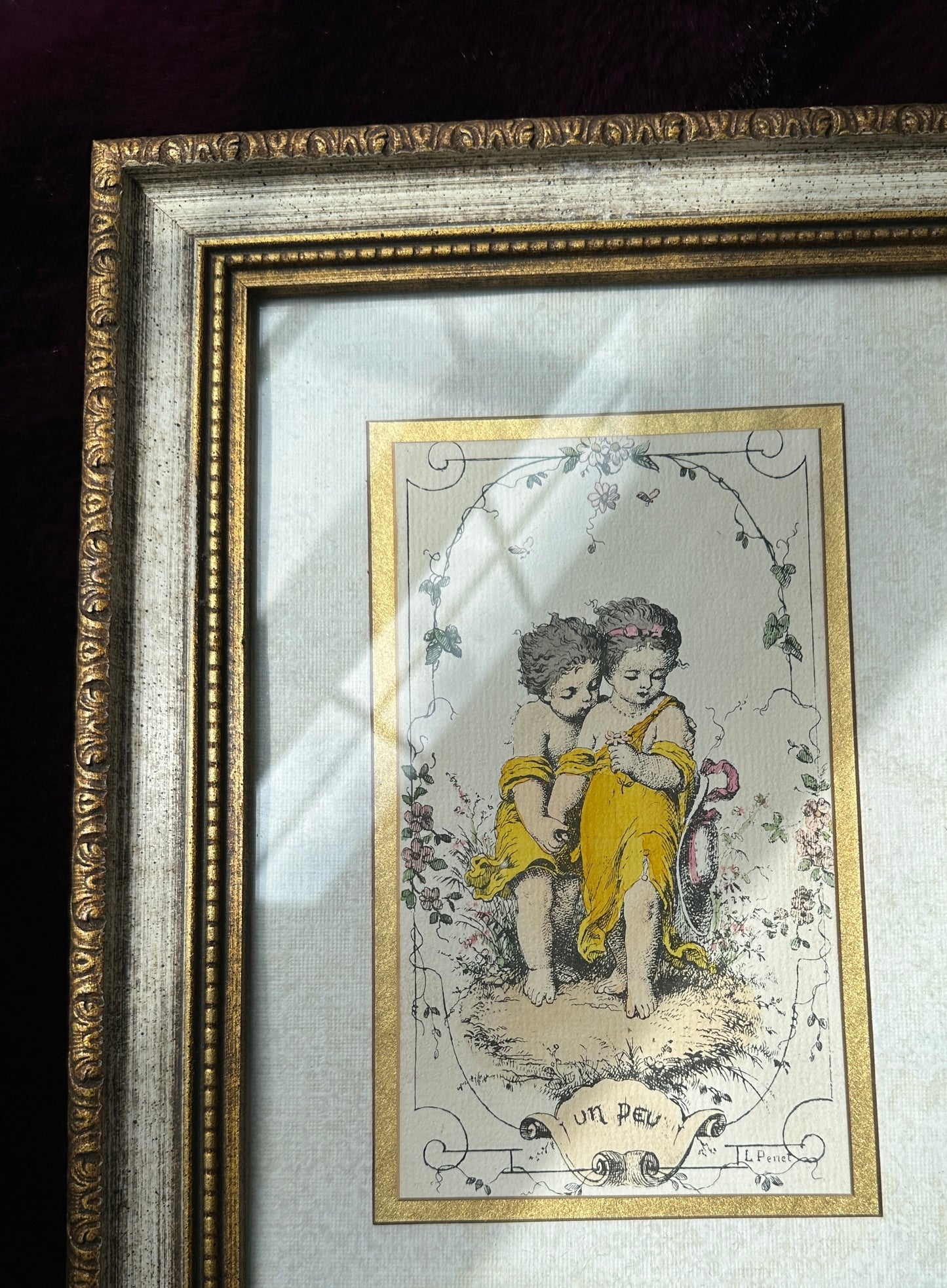 Vintage Framed Romantic Print