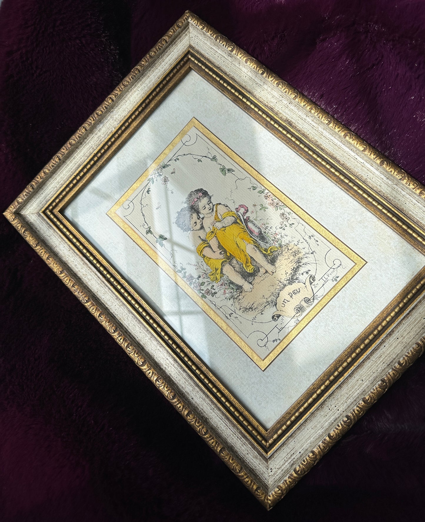 Vintage Framed Romantic Print
