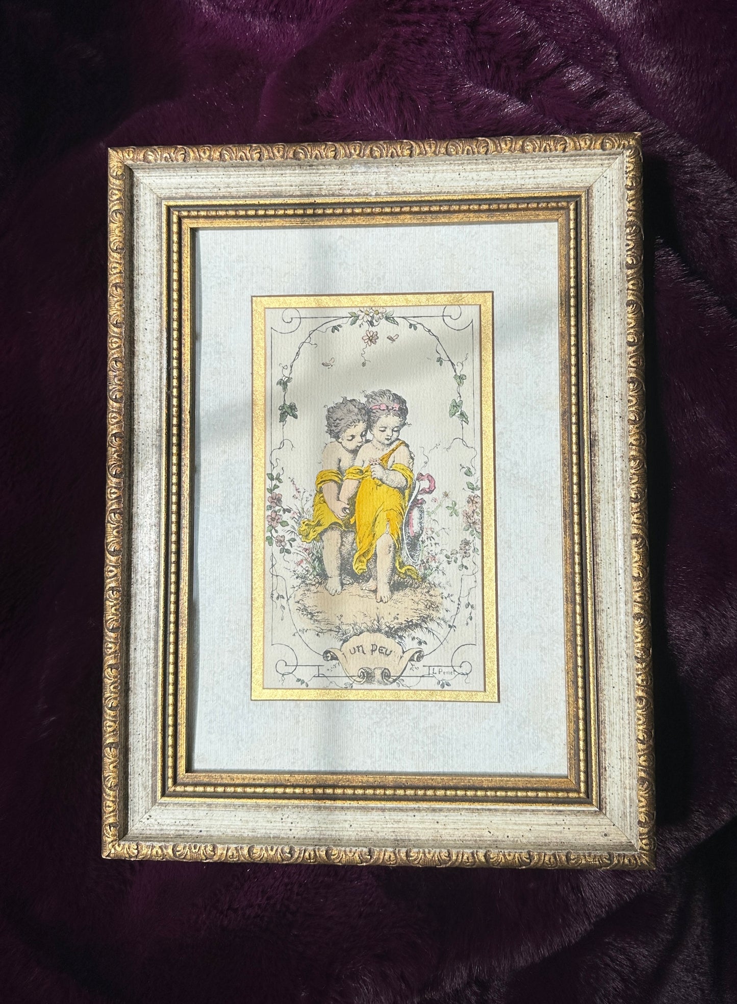 Vintage Framed Romantic Print
