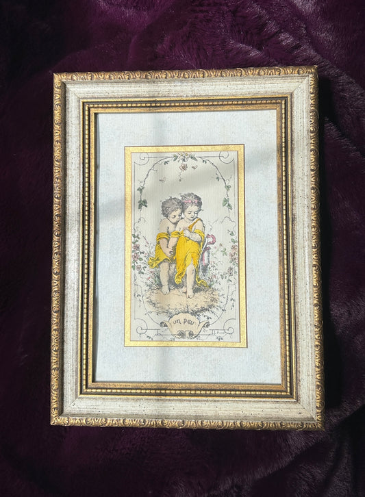 Vintage Framed Romantic Print