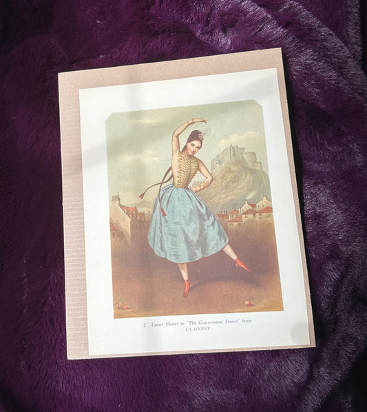 Vintage Dancer Book Print