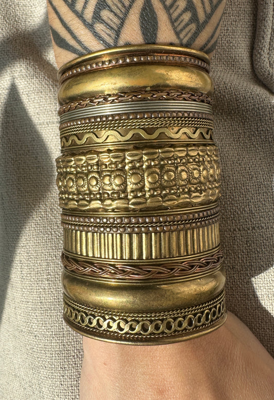Layered Wide Cuff Bracelet