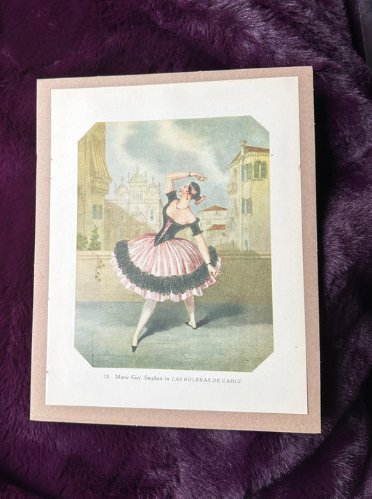 Vintage Spanish Dancer Book Print