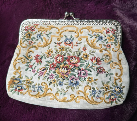 Vintage Needlepoint Clutch