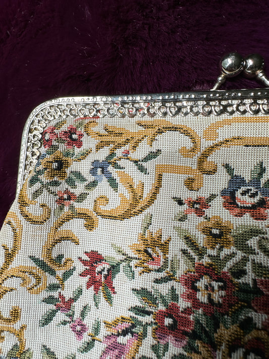 Vintage Needlepoint Clutch