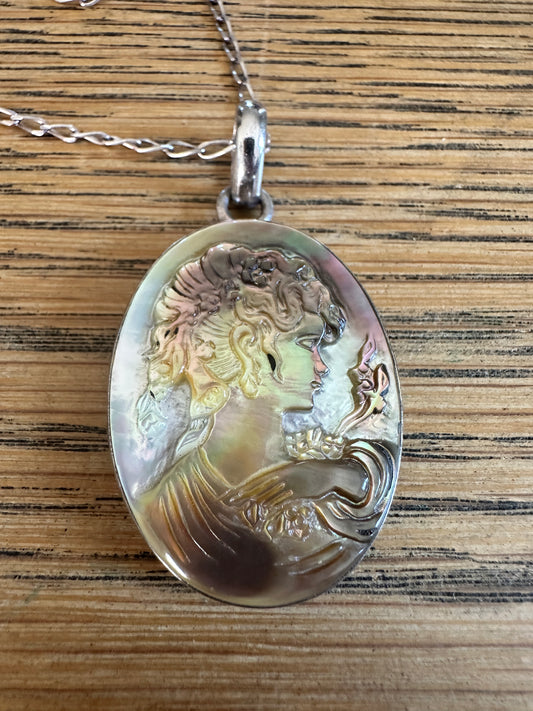 Melusine's Sterling Silver Cameo Necklace