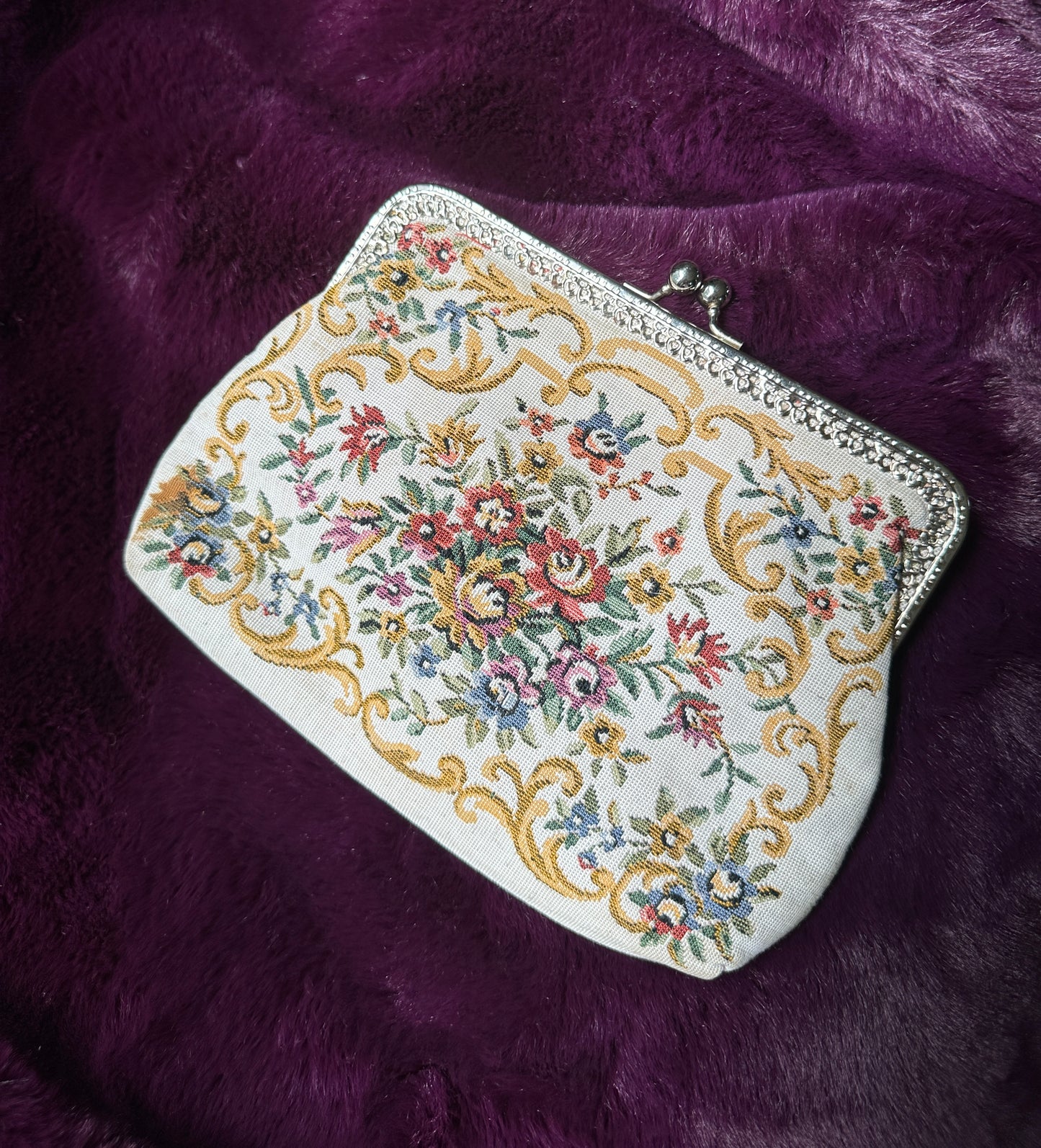 Vintage Needlepoint Clutch