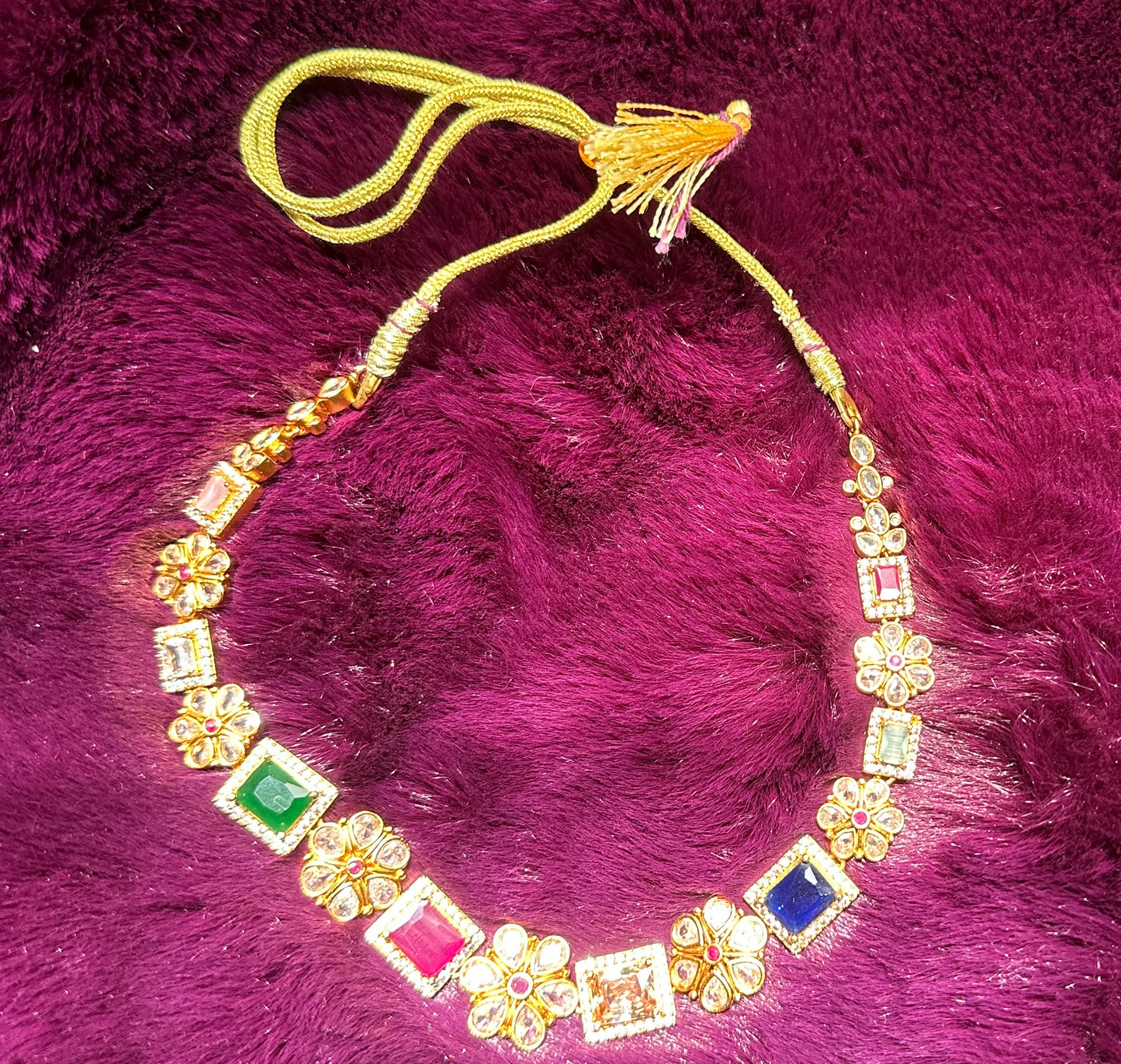 Multi Stone Collar Necklace