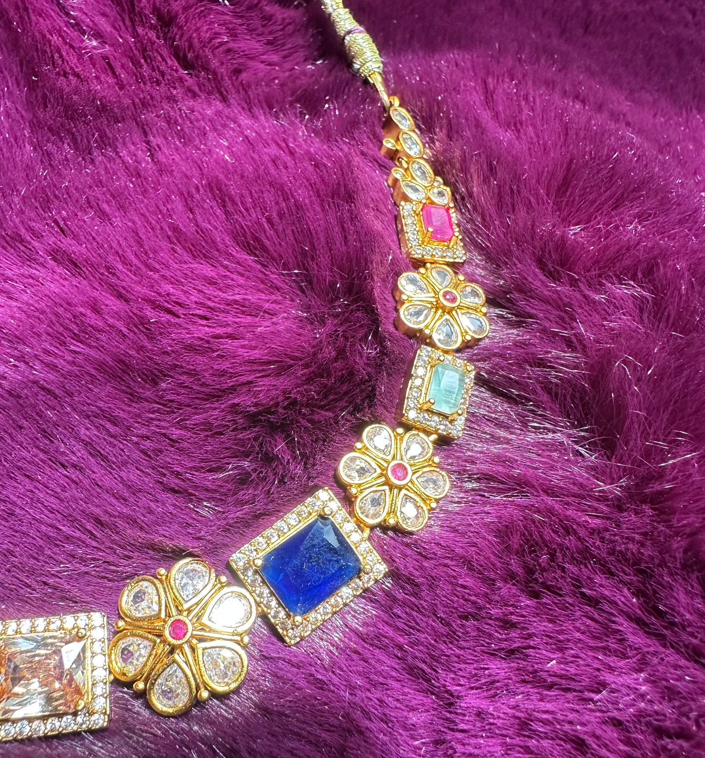 Multi Stone Collar Necklace