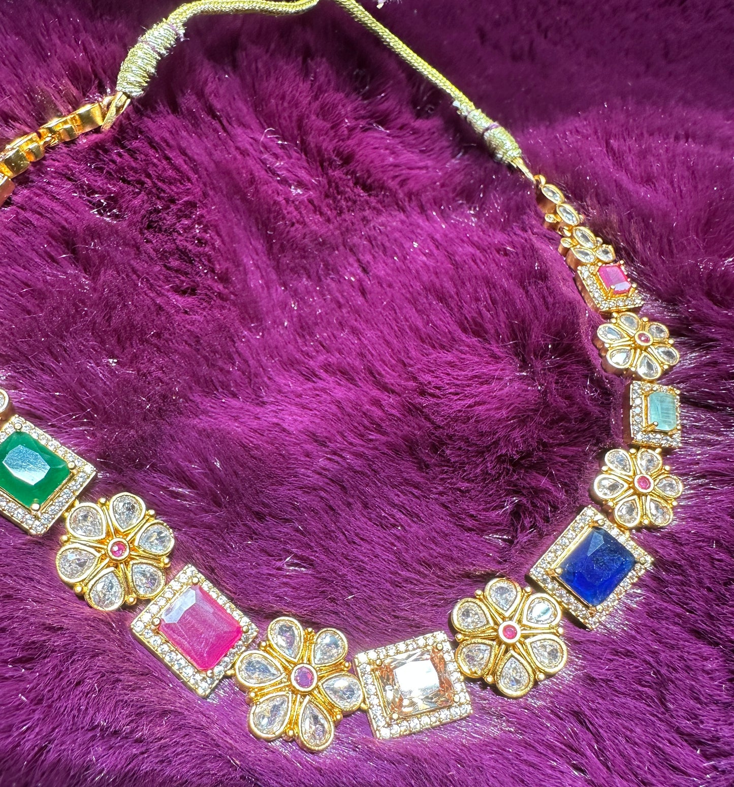 Multi Stone Collar Necklace
