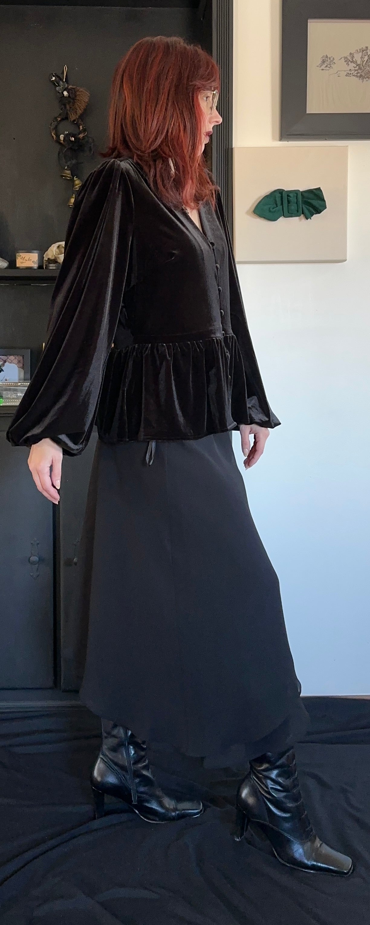 90s Chiffon Witch Skirt XL
