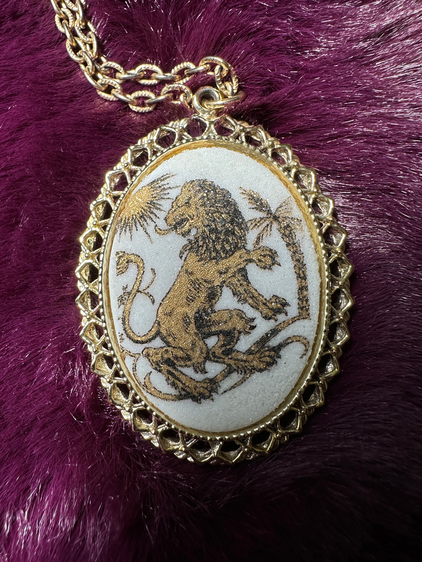 Leo Zodiac Sugar Glass Necklace