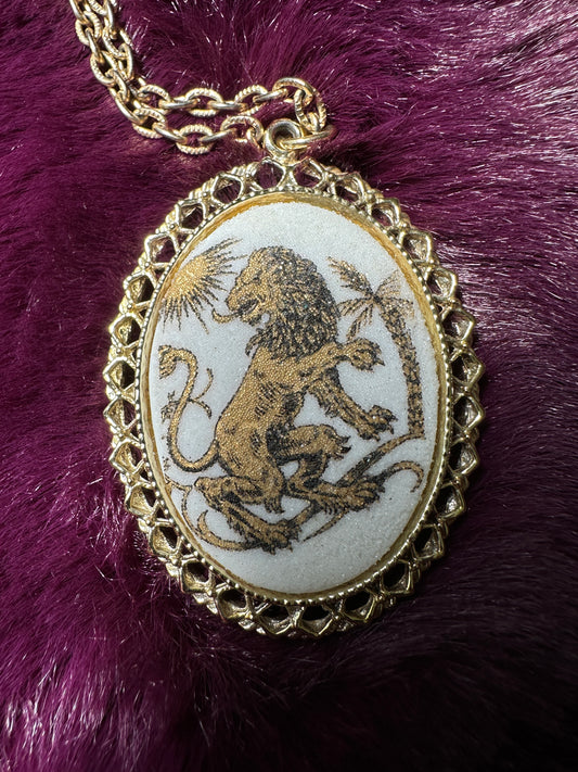 Leo Zodiac Sugar Glass Necklace