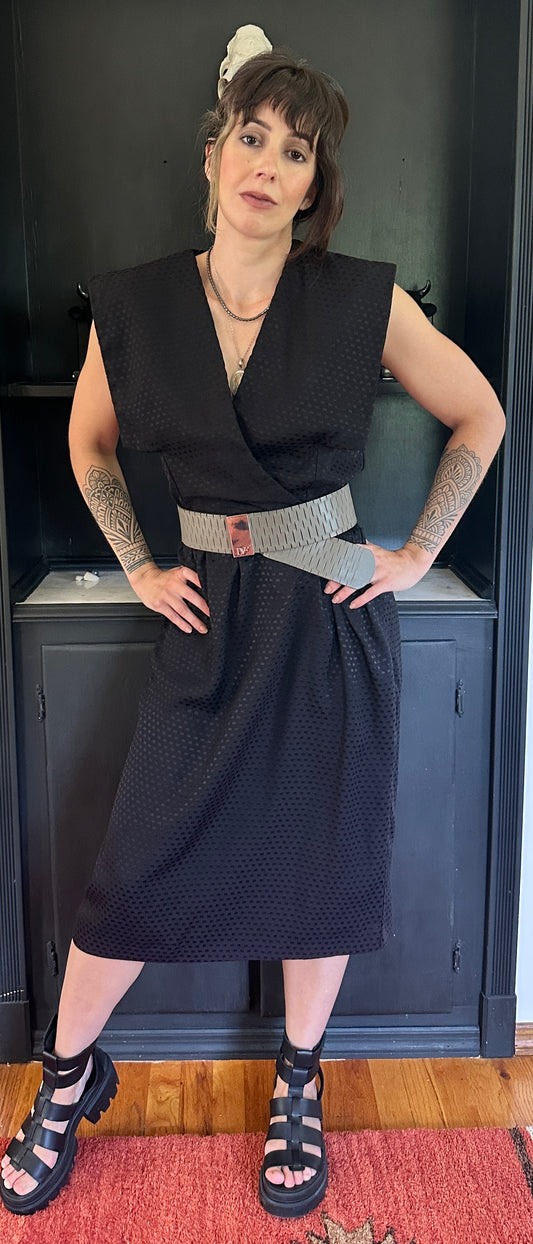 80s Vintage Easy Faux Wrap Dress