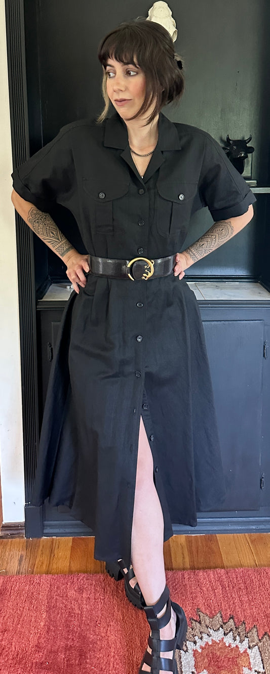 80s Vintage Safari Dress