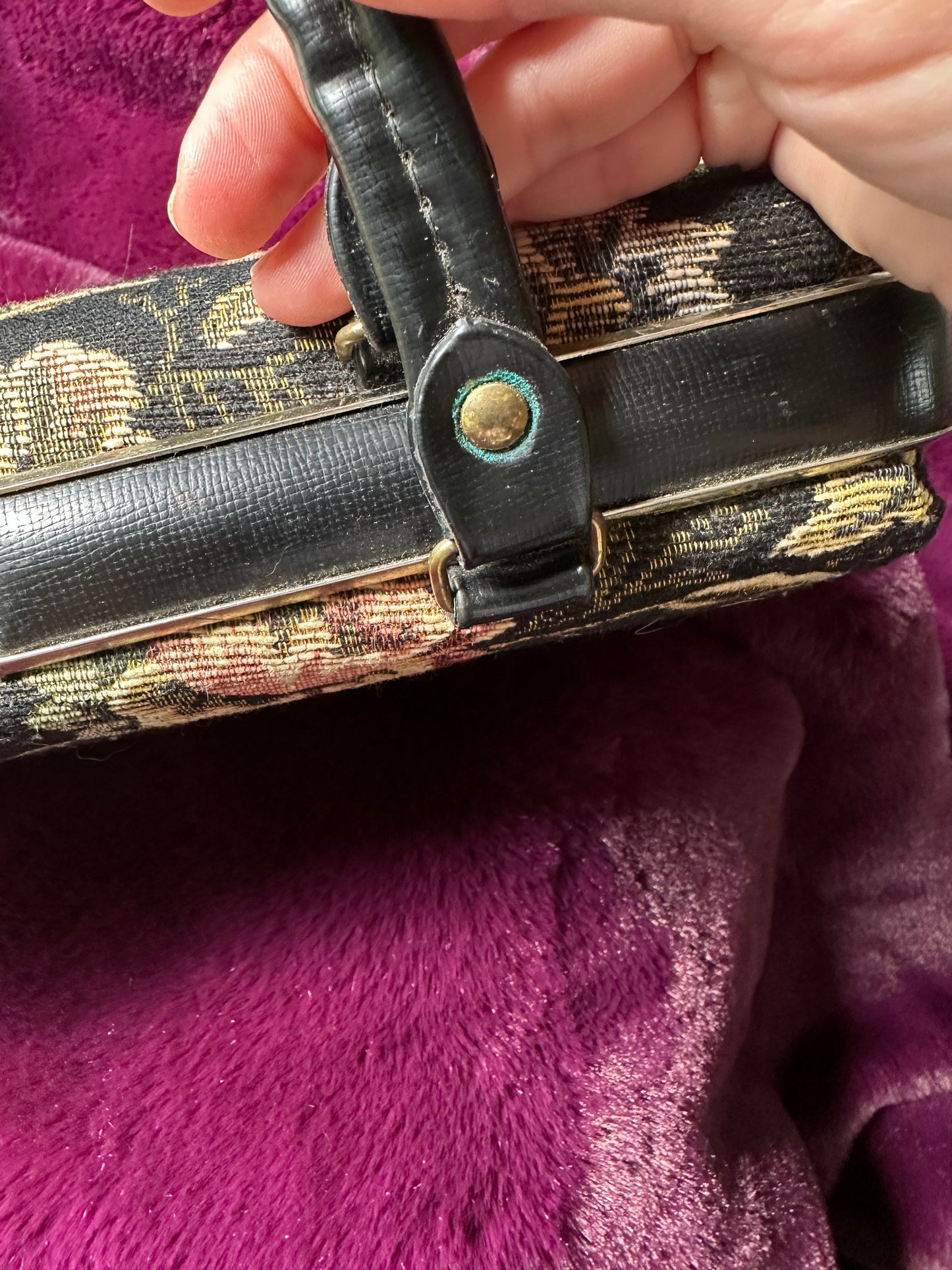 1960s Carpet Dover Bag